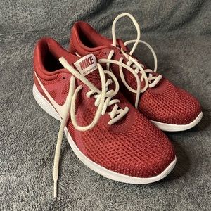 Red white Nike running tennis shoes size 9​​​​​​​​​​​​​​​​​​​​​​​​​​​​​​​​​